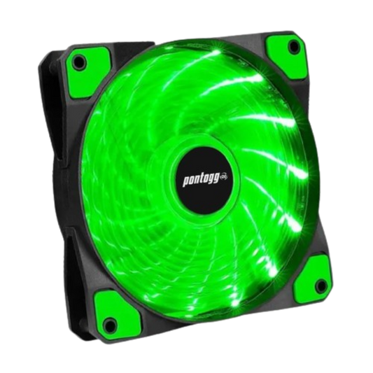 Cooler Fan High Quality Verde 16 Leds Para Gabinete 120mm x 120mm