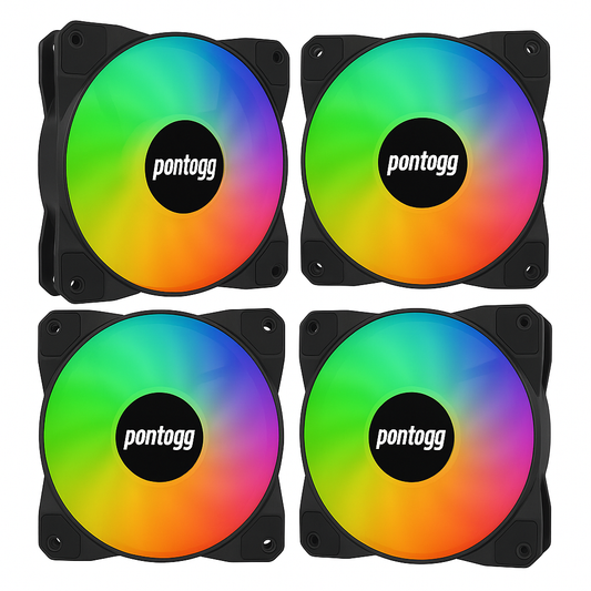Cooler Fan HQ RGB 16 Leds para Gabinete PC 120mm - Pontogg